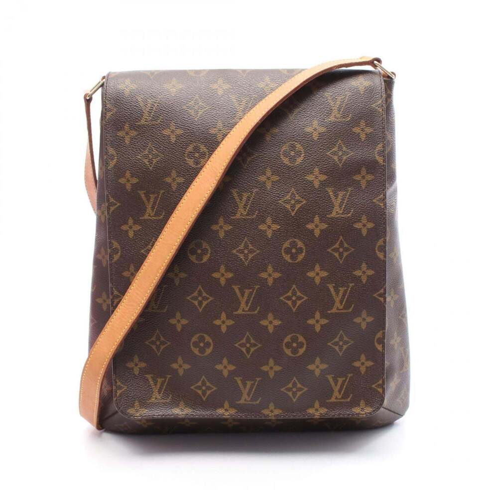 LOUIS VUITTON Authentic Brown Monogram Leather Shoulder Bag - Picture 1 of 9
